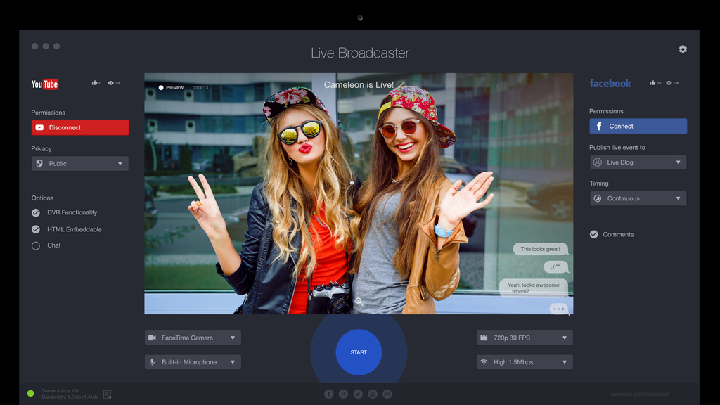 Facebook live streaming software for pc
